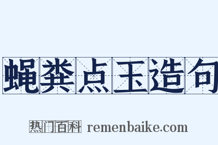 蝇粪点玉造句是什么意思的图片